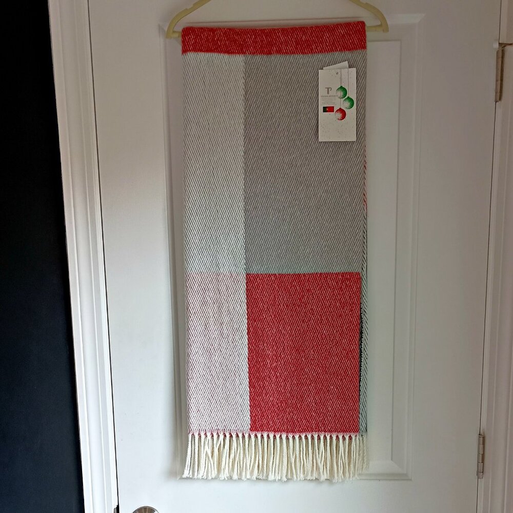 NEW! BOHO FARMHOUSE FRINGED PLAID BLANKET